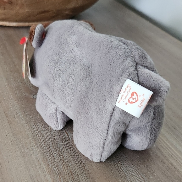 🦏 Ty Beanie Baby “Spike” the Rhino – 1996 Vintage Collectible Plush - Picture 8 of 16